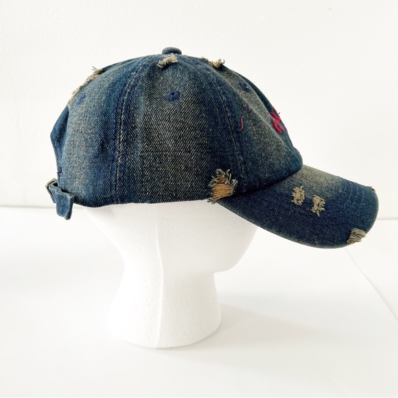 Denim Ripped Baseball Cap - Picture 5 of 7